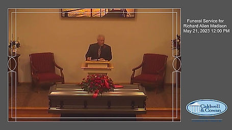 Funeral Service for Richard Madison